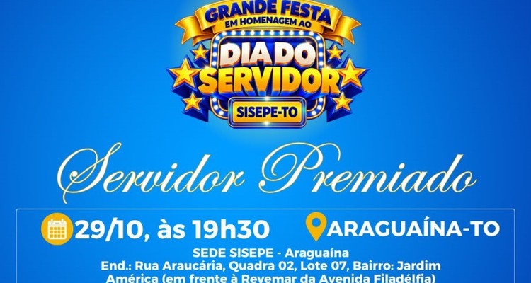 SISEPE-TO prepara homenagem em comemoração ao Dia do Servidor em Araguaína: veja como participar do sorteio